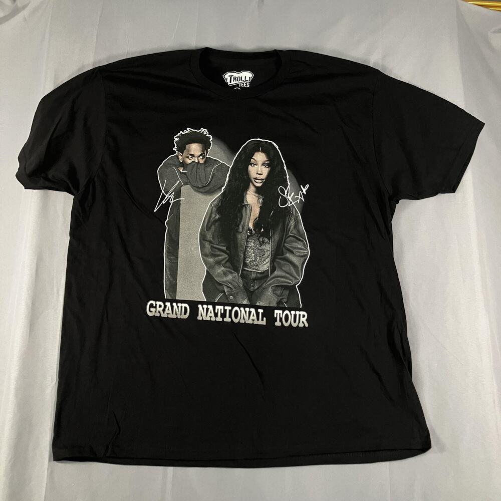 Kendrick Lamar Grand National Tour Shirt Mens 2XL Black Graphic‎ Rap Hip Hop